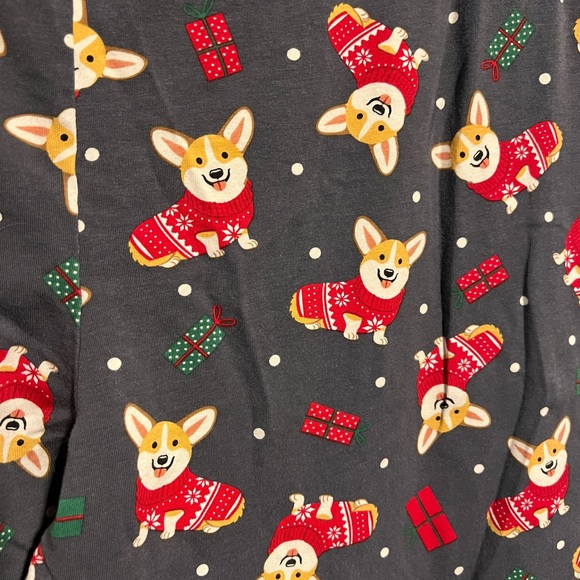 Brand New No Boundaries XXXL Juniors Size 21 Christmas Sweater Corgi Leggings - Picture 3 of 6